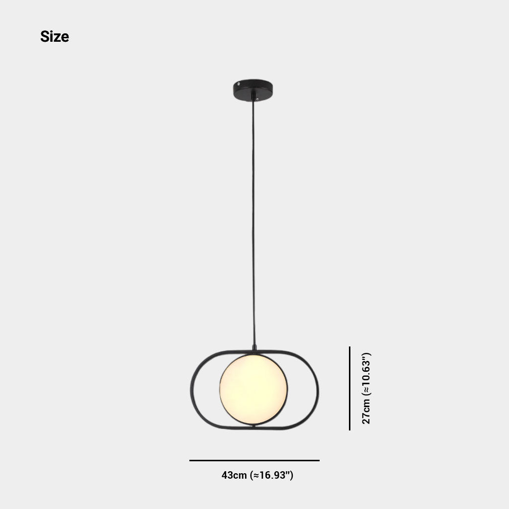 Pendant Light Hanging Light Decorative Oval Metal LED Size