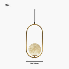 Pendant Light Hanging Moon Globe Nordic Size