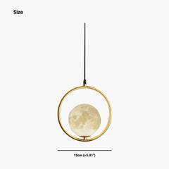 Pendant Light Hanging Moon Globe Size