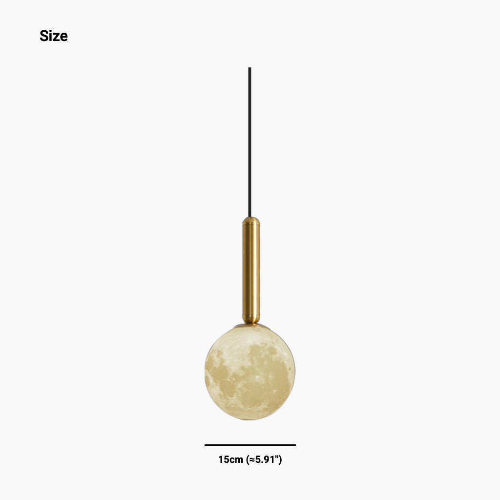 Pendant Light Hanging Moon Gold