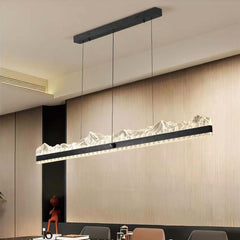 Pendant Light Ice Crack Linear LED Dimmable, Black