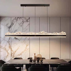 Pendant Light Ice Crack Linear LED Dimmable, Black