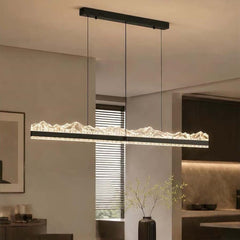 Pendant Light Ice Crack Linear LED Dimmable, Black