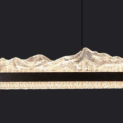 Pendant Light Ice Crack Linear LED Dimmable, Black
