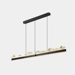 Pendant Light Ice Crack Linear LED Dimmable, Black