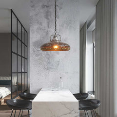 Pendant Light Industrial Iron Pot Lid Dining Room