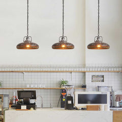 Pendant Light Industrial Iron Pot Lid Kitchen Island 
