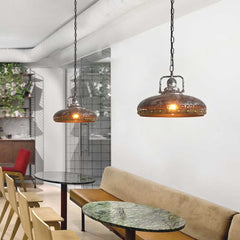 Pendant Light Industrial Iron Pot Lid Restaurant