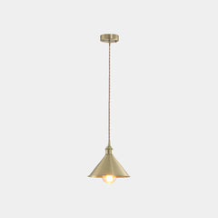 Pendant Light Industrial Simple Brass Cone Gold