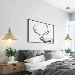Pendant Light Industrial Simple Brushed Brass Cone Gold Bedroom