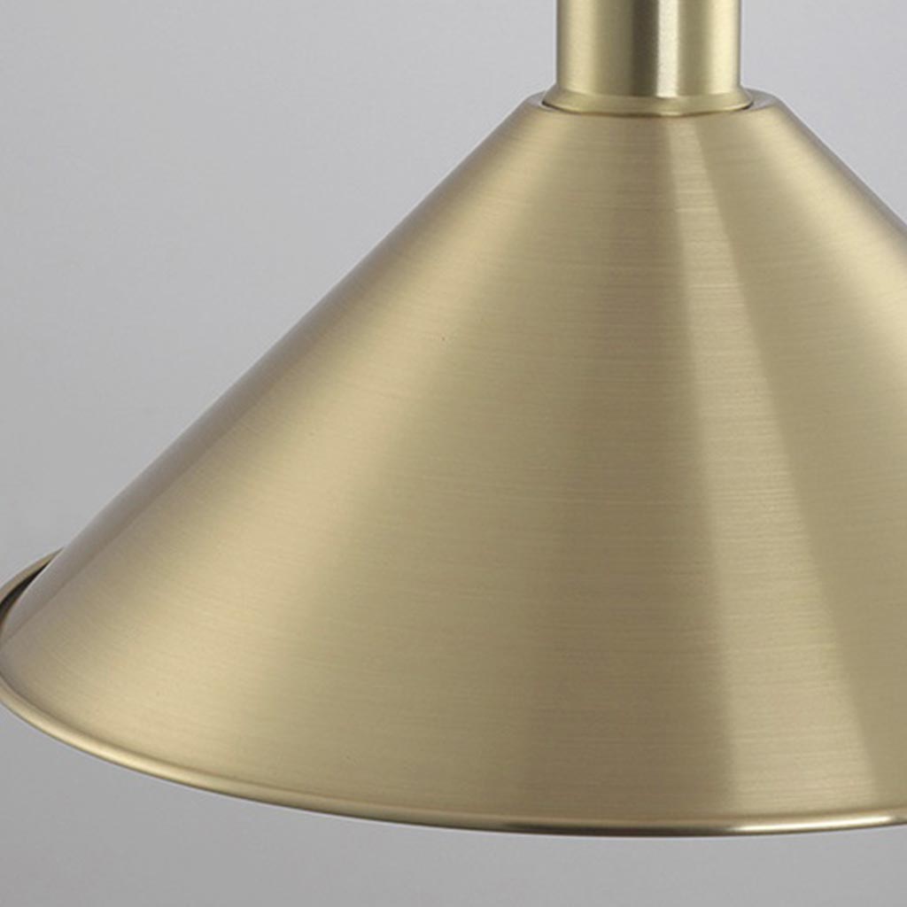 Pendant Light Industrial Simple Brushed Brass Cone Gold Shade