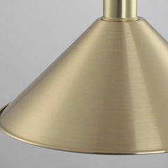 Pendant Light Industrial Simple Brushed Brass Cone Gold Shade