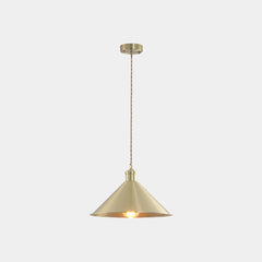 Pendant Light Industrial Simple Brushed Brass Cone