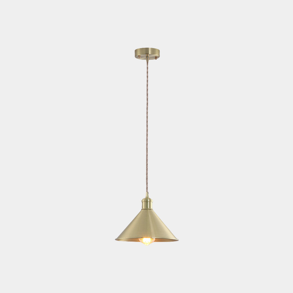 Pendant Light Industrial Simple Brushed Brass
