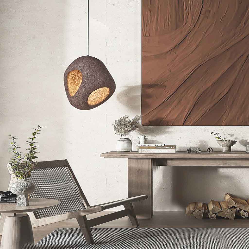 Pendant Light Irregular Mars Red Sitting Room