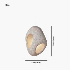 Pendant Light Irregular Tan Red Size