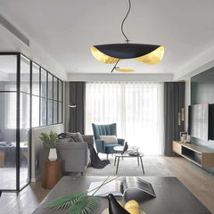 Pendant Light Italian Metal Flying Saucer Black Living Room