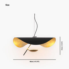 Pendant Light Italian Metal Flying Saucer Black Size