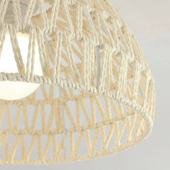 Pendant Light Japandi Rattan Woven Wood Dome Shade