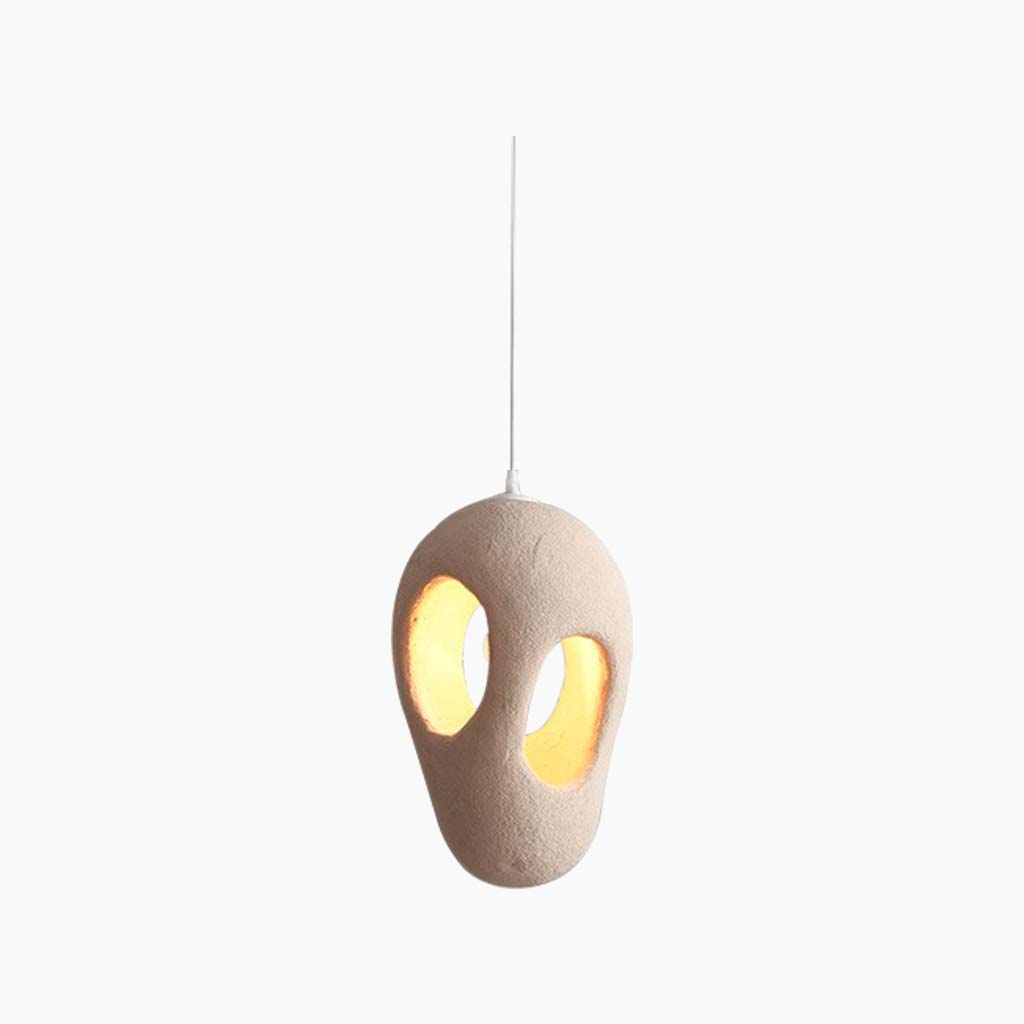 Pendant Light Japanese Cream Beige Hole