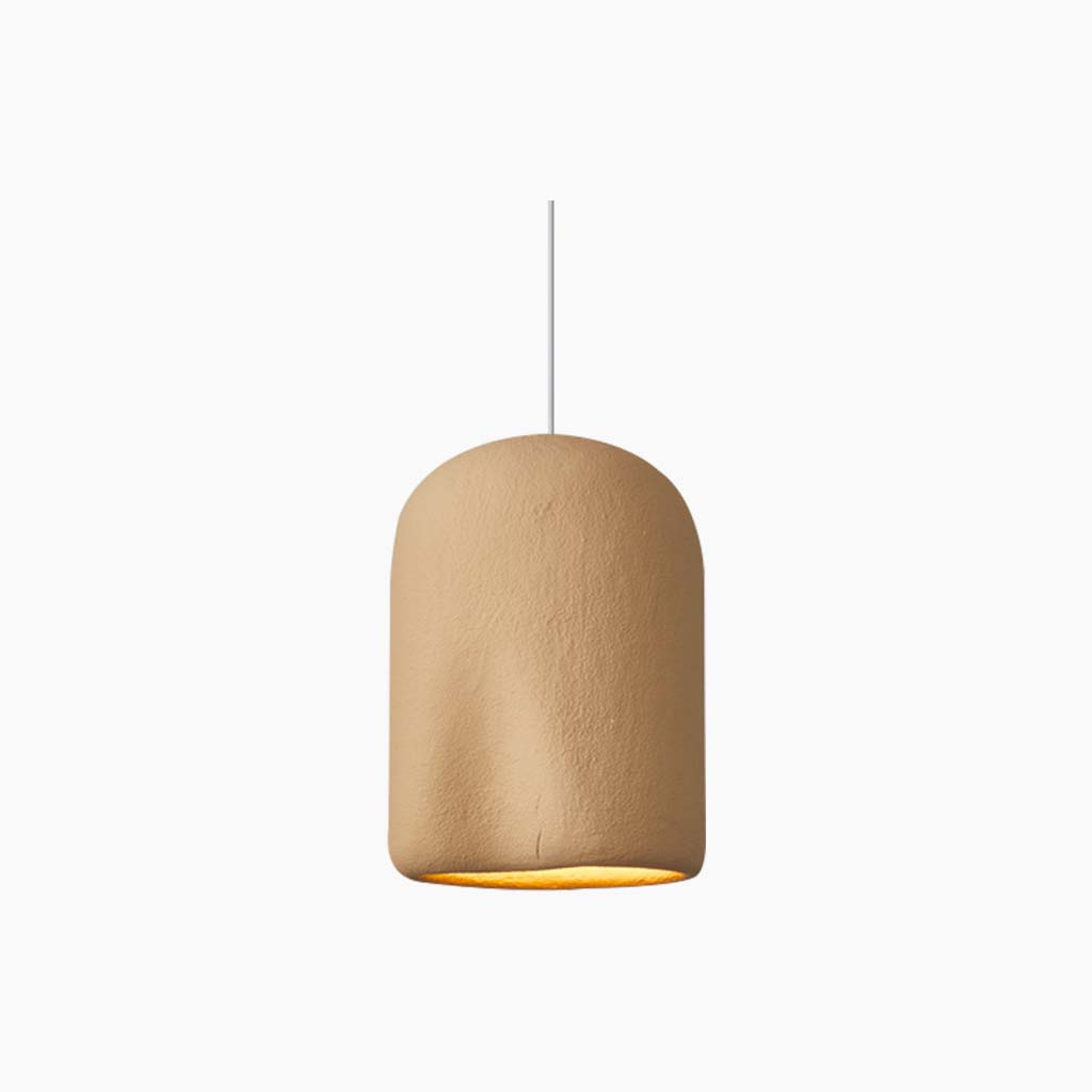 Pendant Light Japanese Cylinder Yellow Large