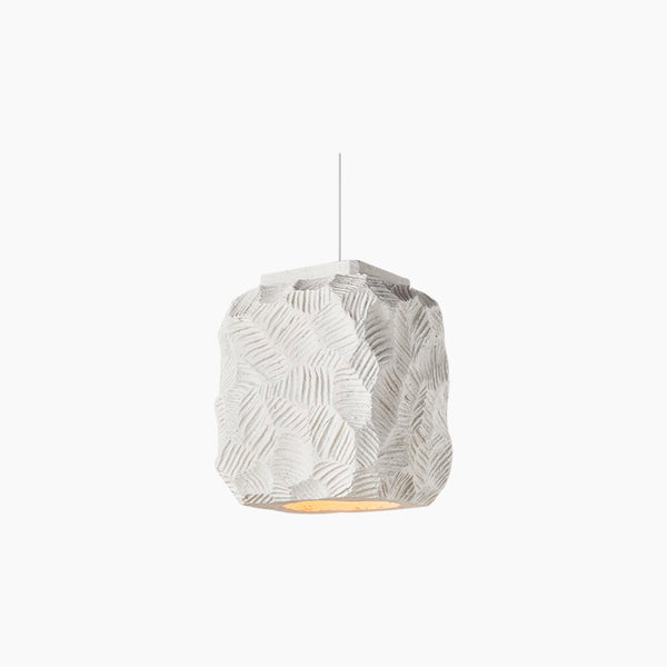 Japanese Wabi-Sabi Geometry Cube White Pendant Light | VAXLAMP
