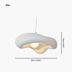 Pendant Light Japanese Wabi-Sabi White Size