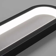 Függesztett lámpa minimalista, egyedi ovális LED-del, arany / fekete