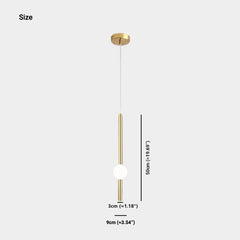 Hanglamp met LED-verlichting, lineair, ijzer en glas