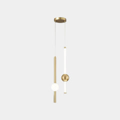 Hanglamp met LED-verlichting, lineair, ijzer en glas