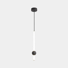 Hanglamp met LED-verlichting, lineair, ijzer en glas