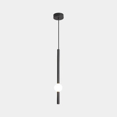 Hanglamp met LED-verlichting, lineair, ijzer en glas