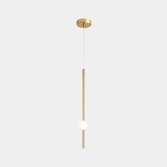 Hanglamp met LED-verlichting, lineair, ijzer en glas