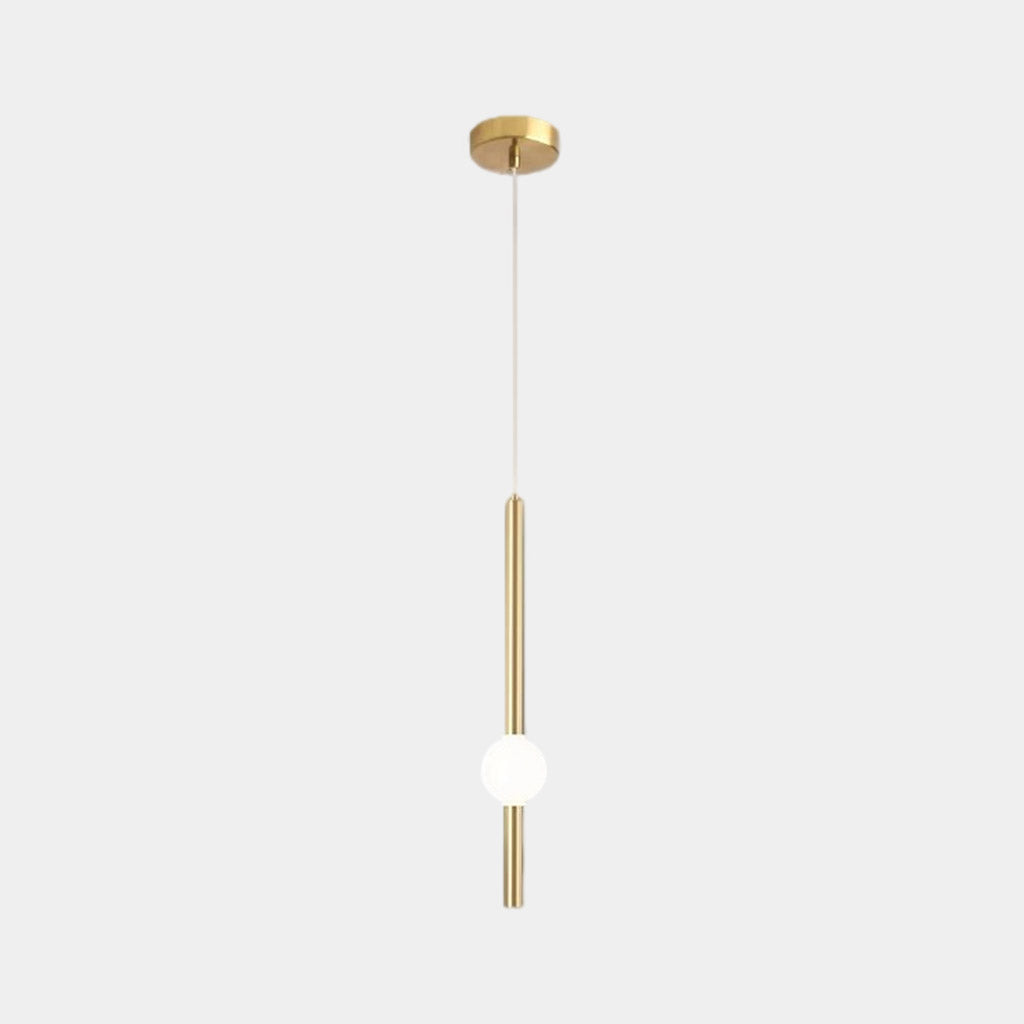 Hanglamp met LED-verlichting, lineair, ijzer en glas