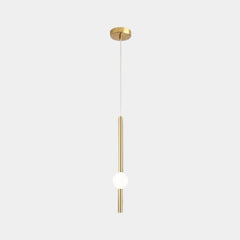 Hanglamp met LED-verlichting, lineair, ijzer en glas