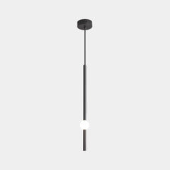 Hanglamp met LED-verlichting, lineair, ijzer en glas
