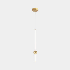 Hanglamp met LED-verlichting, lineair, ijzer en glas