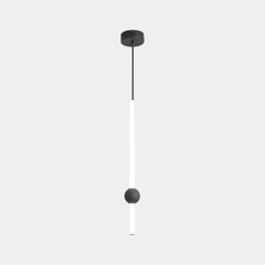 Hanglamp met LED-verlichting, lineair, ijzer en glas