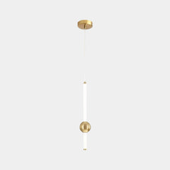 Hanglamp met LED-verlichting, lineair, ijzer en glas