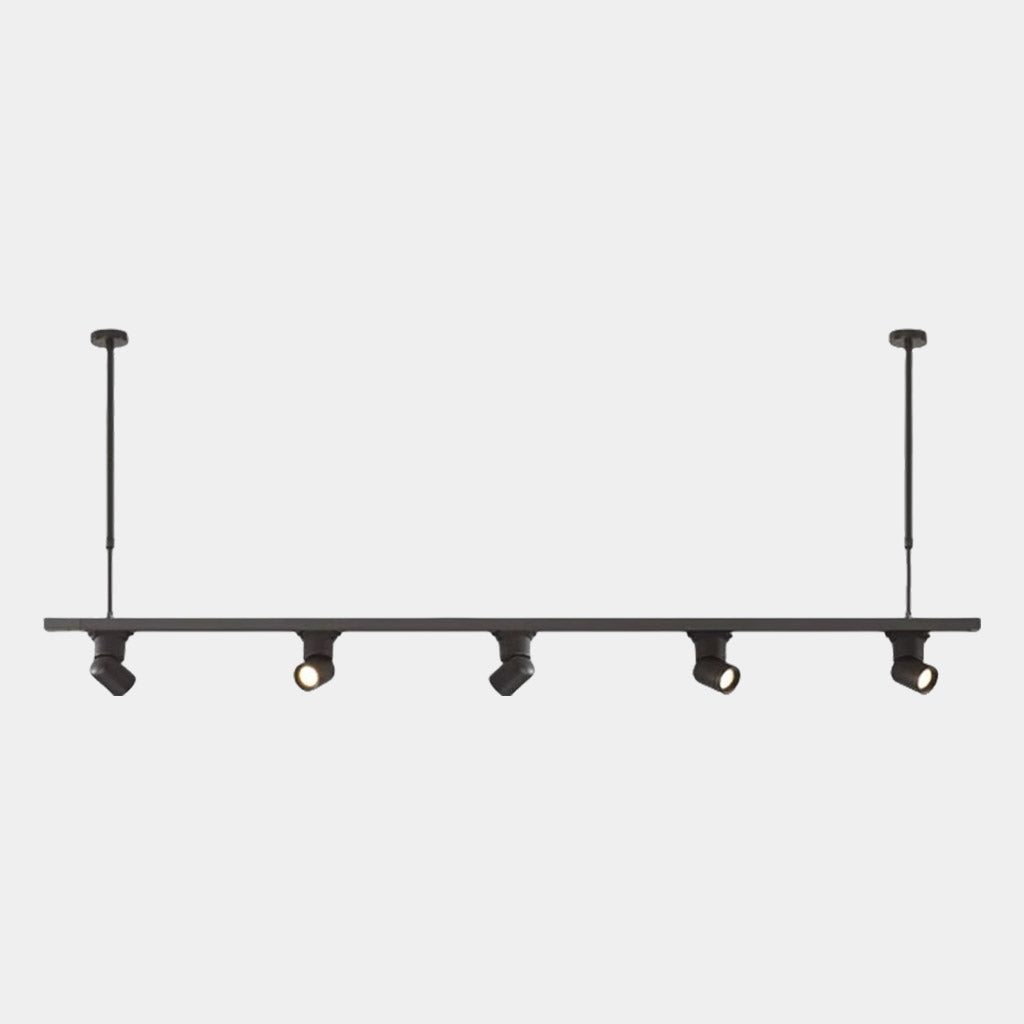 Pendant Light LED Track Spotlight Black 5 Lights