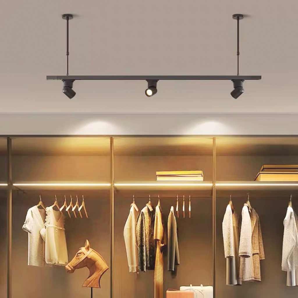 Pendant Light LED Track Spotlight, Black / White 4 Lights: L150cm / L59.06'' (30W) / Black Pendant Light LED Track Spotlight, Black / White 4 Lights: L150cm / L59.06'' (30W) / Black