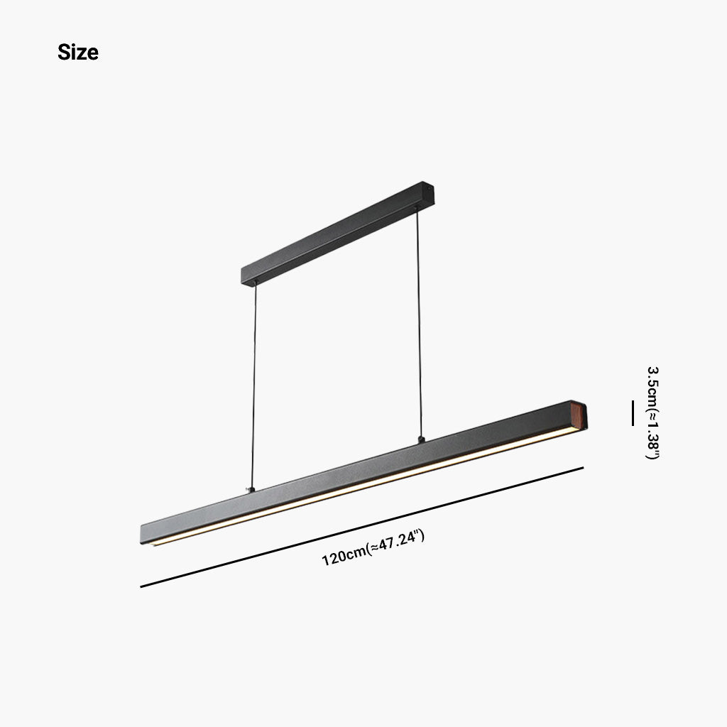 Pendant Light Linear Black Size