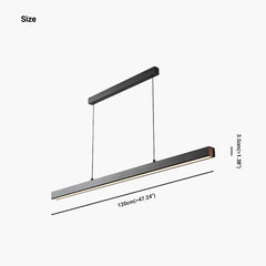 Pendant Light Linear Black Size