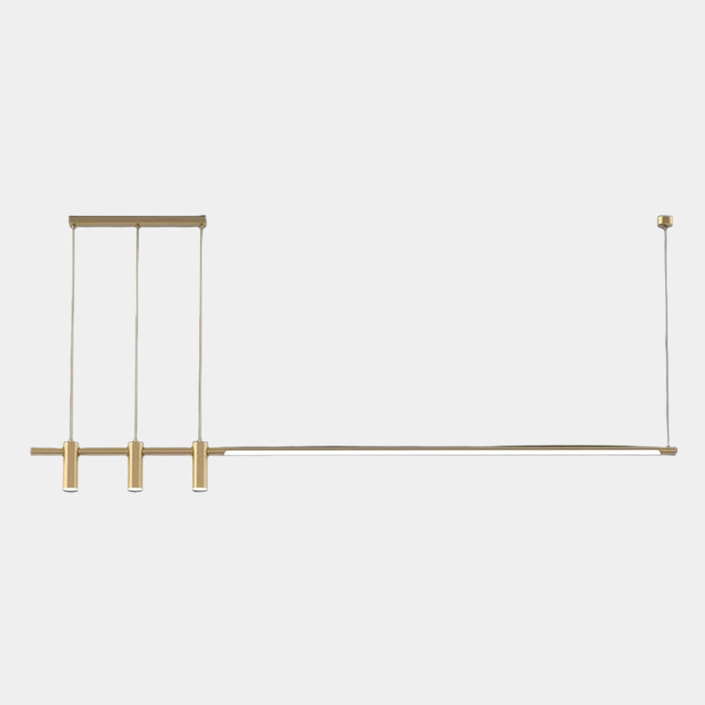 Pendant Light Linear Copper Brass LED