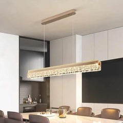 Pendant Light Linear Dimmable LED Rose Gold Room