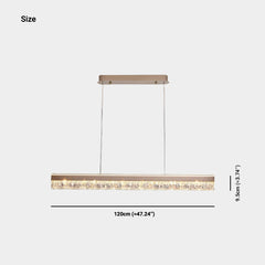 Pendant Light Linear Dimmable LED Rose Gold Size
