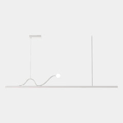 Pendellampa Linjär Dimbar LED för Matbord, Svart/Vit