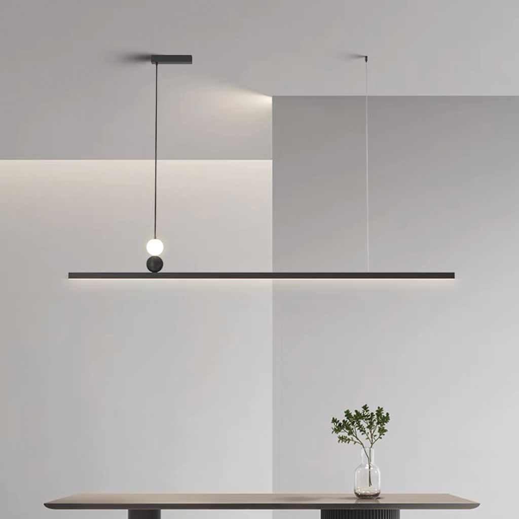 Pendant Light Linear Dining Table Black