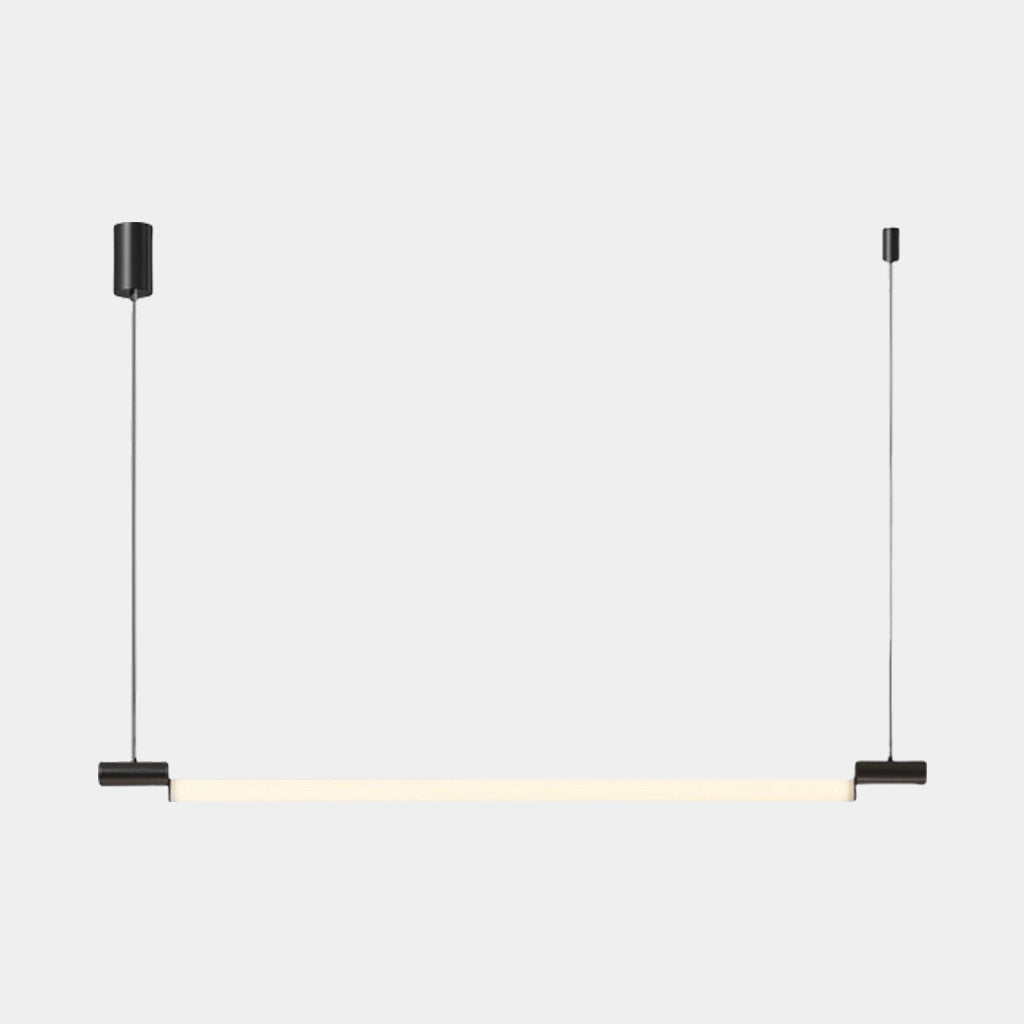 Linear Horizontal Strip Black / Gold LED Pendant Light | VAXLAMP