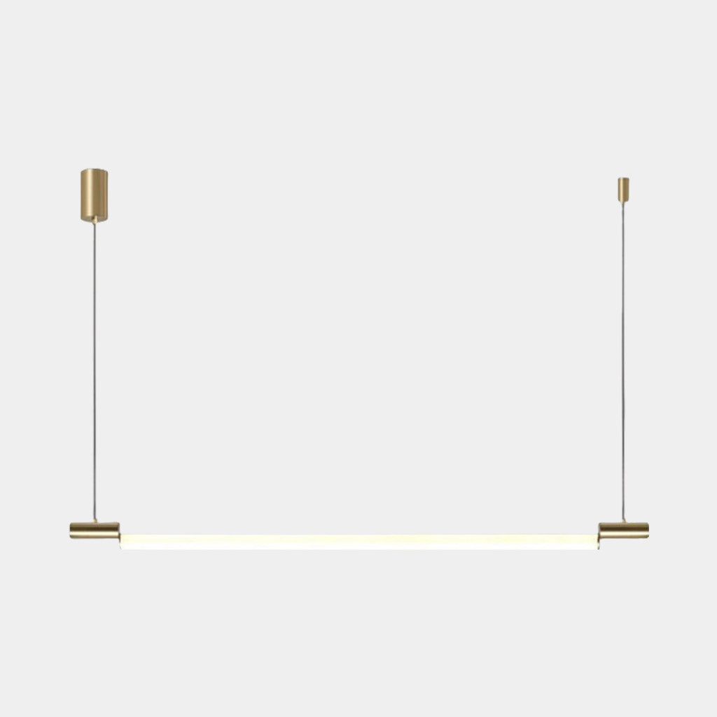 Pendant Light Linear Horizontal Strip LED Gold 